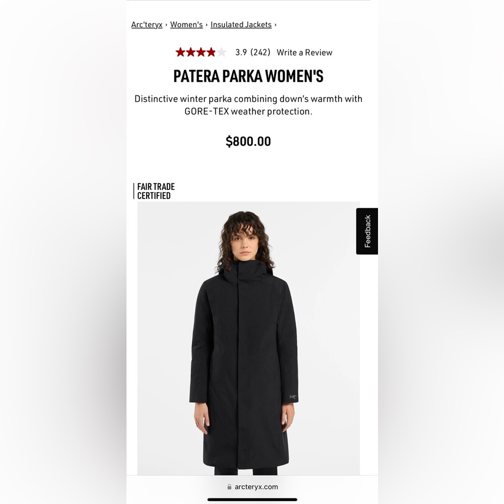 Arc’teryx - Women’s - Patera Parka - Small